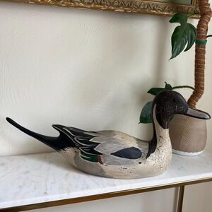 Vintage Don Profota 24" Life-Size Pintail Drake Decoy Big Sky Carvers Cabin